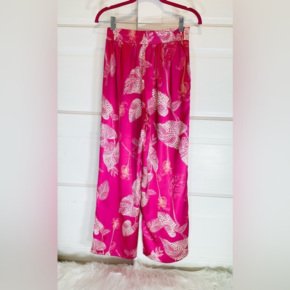 🌸 VIBRANT PINK TROPICAL 🌴 PRINT PANTS - Picture 9 of 16
